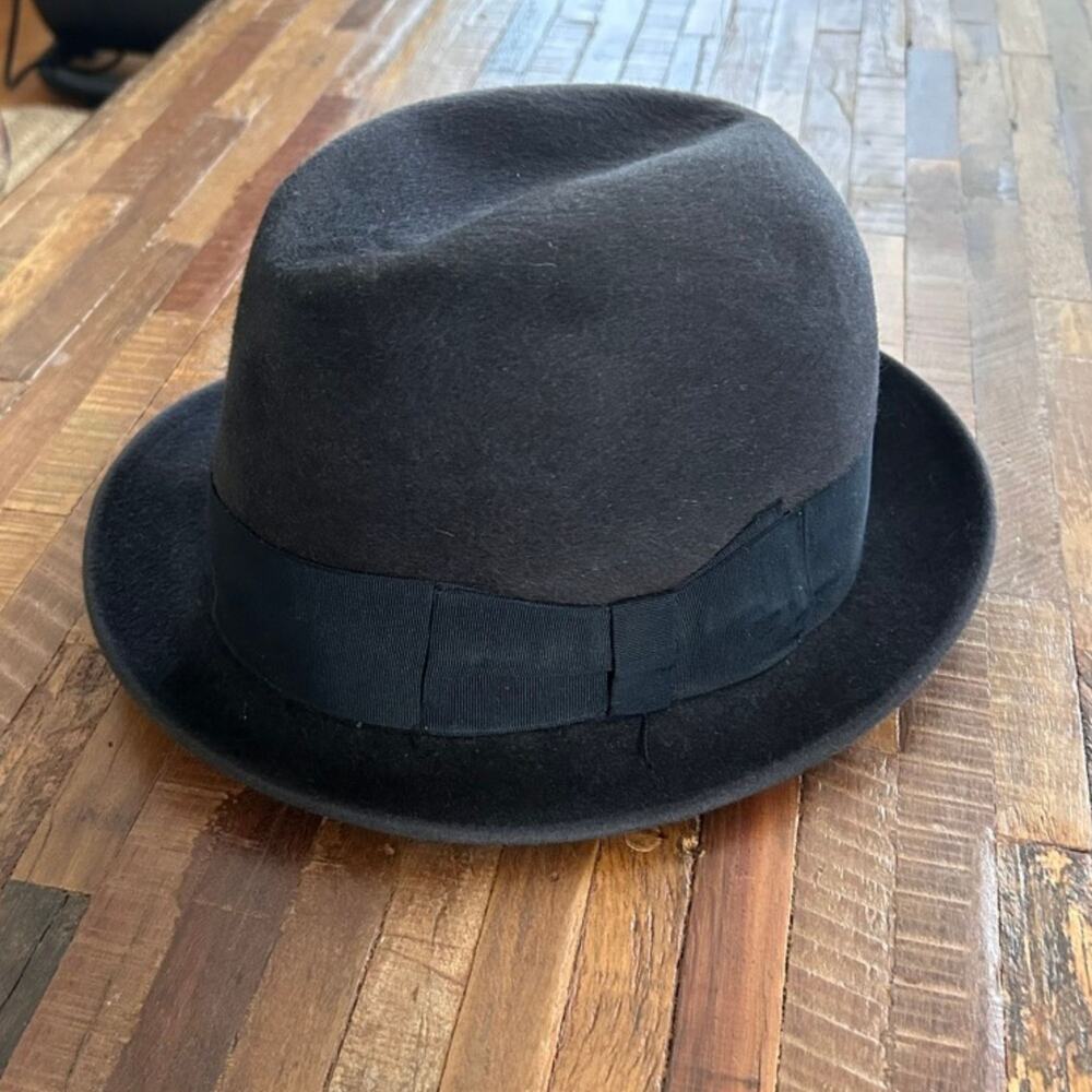 Vintage Borsalino Augusta Gray Felt Fedora – Dickenson & Co.  Size 7¼